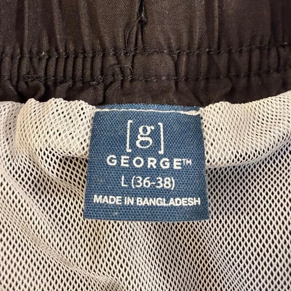 George Men's Black and Grey Swim-briefs-shorts